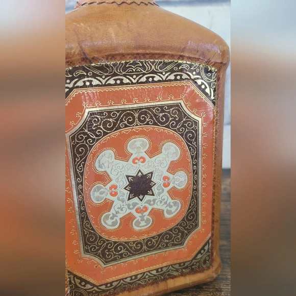 Vintage Leather Wrapped Decanter - Picture 3 of 8
